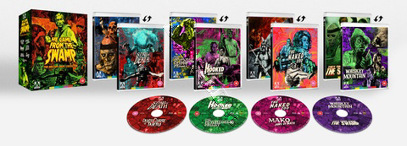 He Came from the Swamp | Sting of Death / Death Curse of Tartu / The Hooked Generation / Electric Shades of Grey / The Naked Zoo / Mako: The Jaws of Death / Whiskey Mountain / They Came from the Swamp: The Films of William Gref  | Sting o Blu-Ray